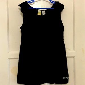 Billabong ruffle black scoop neck flowing shirt